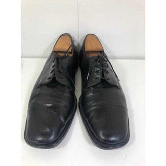 Bruno Magli Leather Cap Toe Branson Lace-Up Oxford Dress Shoes Black US 12 W